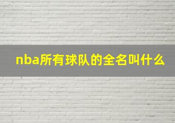 nba所有球队的全名叫什么