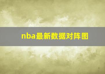 nba最新数据对阵图