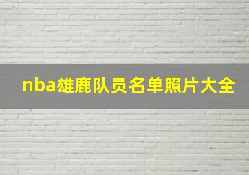 nba雄鹿队员名单照片大全