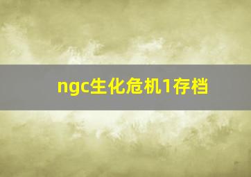 ngc生化危机1存档