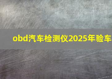 obd汽车检测仪2025年验车