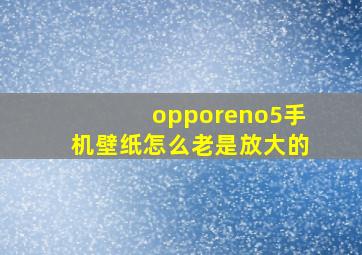 opporeno5手机壁纸怎么老是放大的