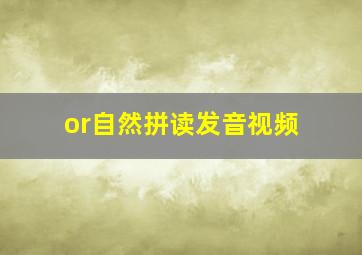 or自然拼读发音视频