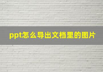 ppt怎么导出文档里的图片