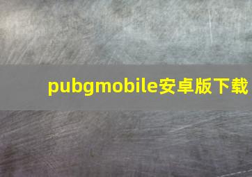 pubgmobile安卓版下载