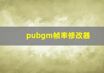 pubgm帧率修改器