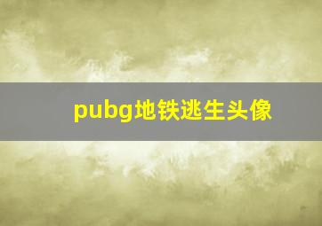 pubg地铁逃生头像