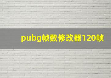 pubg帧数修改器120帧