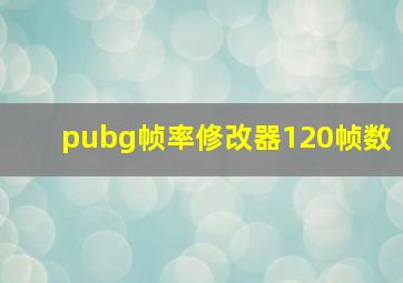 pubg帧率修改器120帧数