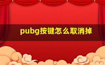 pubg按键怎么取消掉