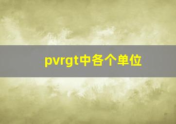 pvrgt中各个单位