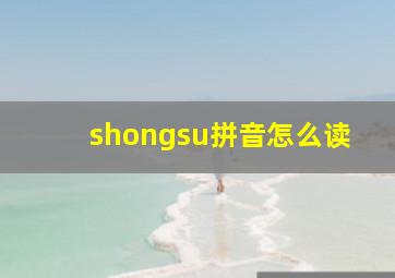 shongsu拼音怎么读