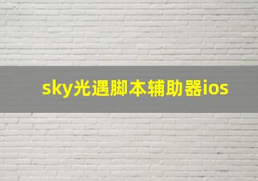 sky光遇脚本辅助器ios