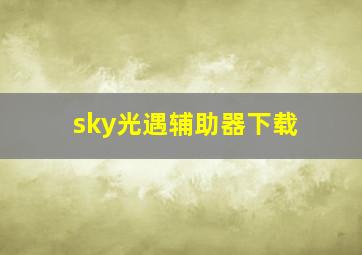 sky光遇辅助器下载