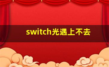 switch光遇上不去