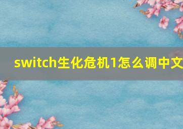 switch生化危机1怎么调中文