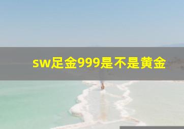 sw足金999是不是黄金