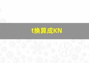 t换算成KN