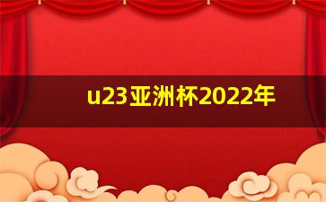 u23亚洲杯2022年