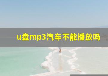 u盘mp3汽车不能播放吗