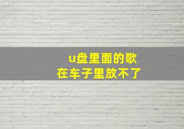 u盘里面的歌在车子里放不了