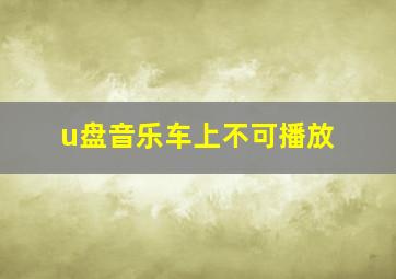 u盘音乐车上不可播放