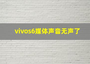 vivos6媒体声音无声了