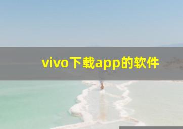 vivo下载app的软件