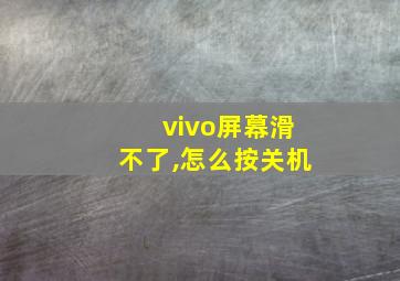 vivo屏幕滑不了,怎么按关机