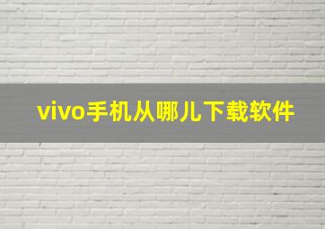 vivo手机从哪儿下载软件