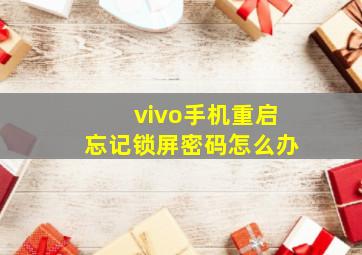 vivo手机重启忘记锁屏密码怎么办