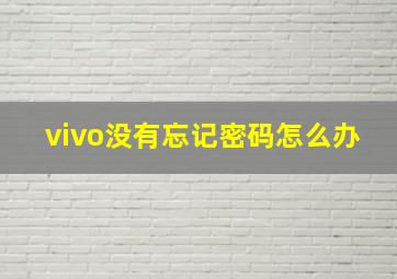 vivo没有忘记密码怎么办