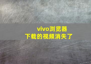 vivo浏览器下载的视频消失了