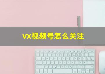 vx视频号怎么关注