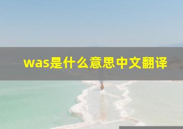 was是什么意思中文翻译