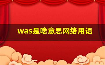 was是啥意思网络用语