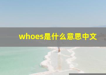 whoes是什么意思中文