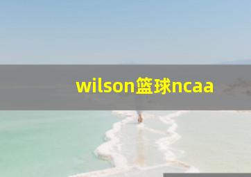 wilson篮球ncaa