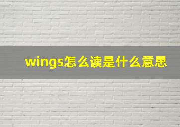 wings怎么读是什么意思