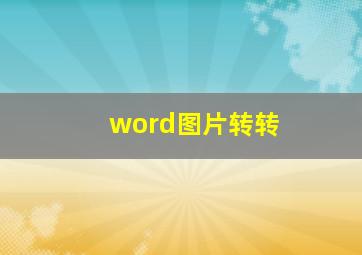 word图片转转