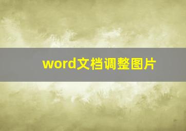 word文档调整图片