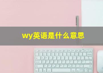 wy英语是什么意思