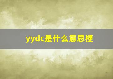 yydc是什么意思梗