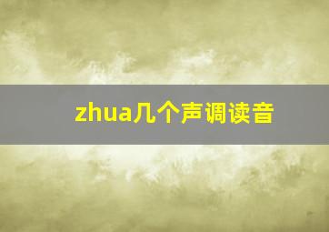 zhua几个声调读音