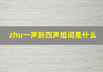 zhu一声到四声组词是什么