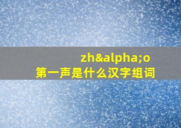 zhαo第一声是什么汉字组词