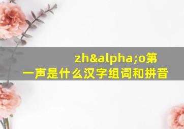 zhαo第一声是什么汉字组词和拼音