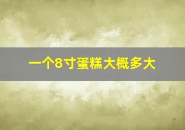 一个8寸蛋糕大概多大