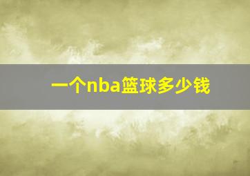 一个nba篮球多少钱