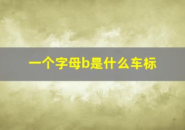 一个字母b是什么车标